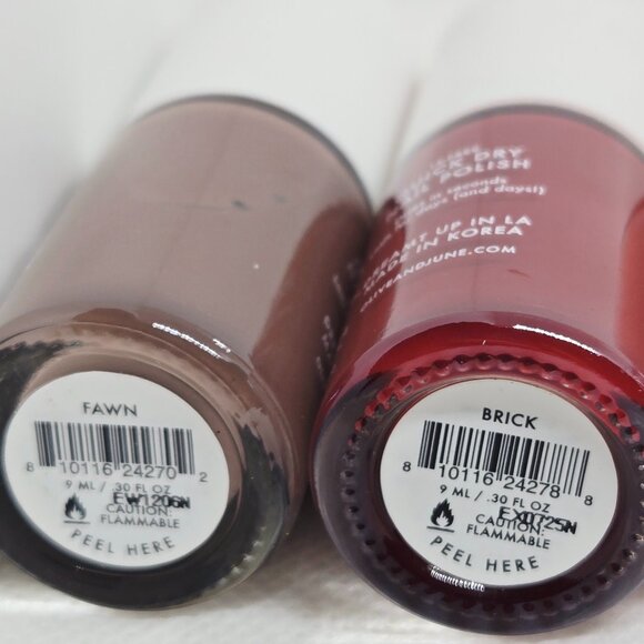 BUNDLE OF 5 NEW KOREA OLIVE & JUNE QUICK DRY NAIL POLISH ASSTD COLORS $55 VALUE - Picture 6 of 7